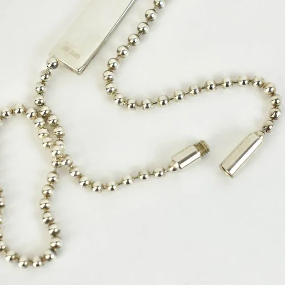 GUCCI: Sterling Silver, Logo Beaded Choker #1500 - Picture 5 of 5
